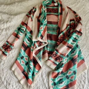 Bryn Walker Women's Aztec Pattern Blanket Sweater Size Small